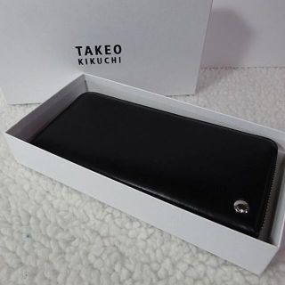 タケオキクチ(TAKEO KIKUCHI)の【新品/本物】TAKEO KIKUCHI（タケオキクチ）チャック式長財布/黒(長財布)