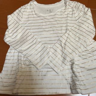 ベビーギャップ(babyGAP)のチャラート様ページ　GAP ロンT 長袖シャツ　フレア　白　ボーダー　110(Tシャツ/カットソー)