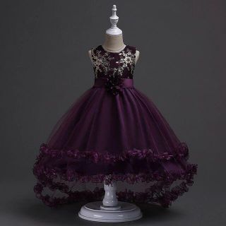 【新品】キッズドレス　アシンメトリー　フォーマル　プリンセス　140サイズ(ドレス/フォーマル)