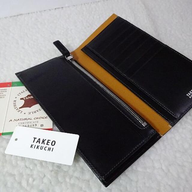 TAKEO KIKUCHI(タケオキクチ)の【新品/本物】TAKEO KIKUCHI（タケオキクチ）牛革/長財布/黒 メンズのファッション小物(長財布)の商品写真