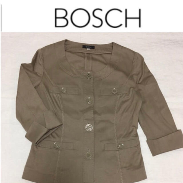 BOSCH(ボッシュ)のBOSCH ノーカラージャケット  コットン　カーディガン代わりにも レディースのジャケット/アウター(ノーカラージャケット)の商品写真