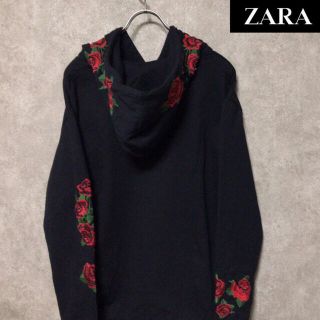 ザラ(ZARA)の【専用】 ZARA MAN ザラ 薔薇刺繍 パーカーフーディ(パーカー)