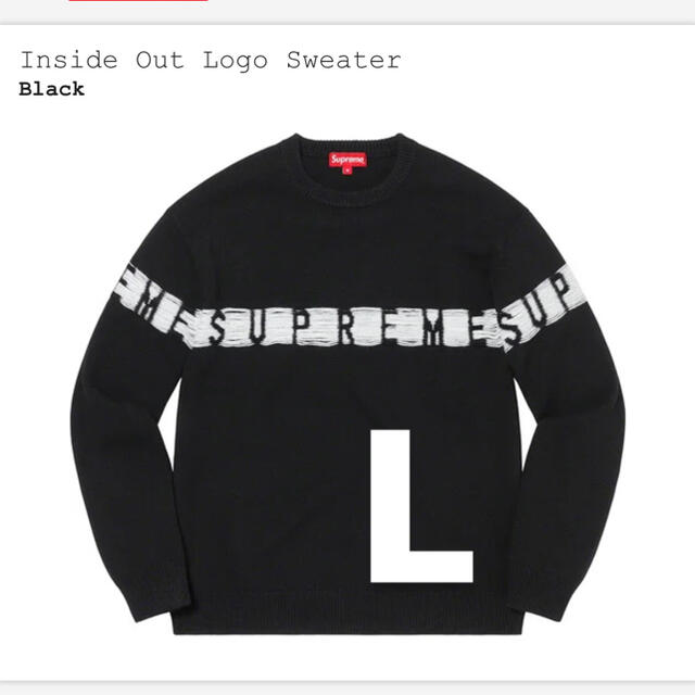 定価以下 supreme Inside Out Logo Sweater 黒 L