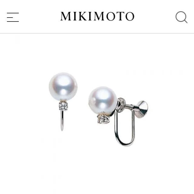 MIKIMOTO(ミキモト)のミキモト　k18 本真珠ダイヤモンド イヤリング レディースのアクセサリー(イヤリング)の商品写真