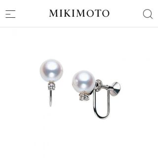 ミキモト(MIKIMOTO)のミキモト　k18 本真珠ダイヤモンド イヤリング(イヤリング)