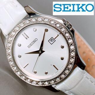 セイコー(SEIKO)の【美品】★SEIKO スワロフスキーダイヤ32石★セイコー 腕時計 レディース(腕時計)