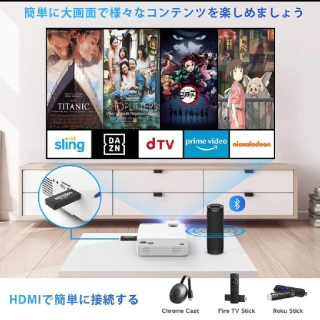 2023新登場・集光スクリーン付きYABER Pro Y9 プロジェクター 15000LM 1080P フルHD 4K対応 Bluetoot - 4