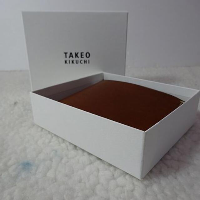 【新品/本物】TAKEO KIKUCHI（タケオキクチ）二つ折財布/キャメル