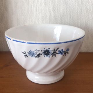 カフェオレボウル　フランスアンティーク　カフェオレボール　花柄(陶芸)