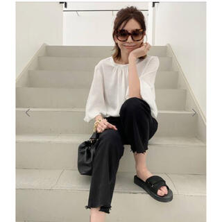 アパルトモンドゥーズィエムクラス(L'Appartement DEUXIEME CLASSE)のL'Appartement C/N Gahter Blouse ホワイト(シャツ/ブラウス(長袖/七分))