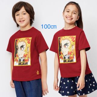 ジーユー(GU)の鬼滅の刃 GU 煉獄杏寿郎 Tシャツ 100センチ(Tシャツ/カットソー)