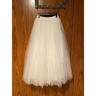 ツルバイマリコオイカワ(TSURU by Mariko Oikawa)の未使用　ツルバイマリコオイカワ　チュールスカート(ロングスカート)