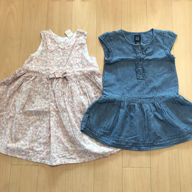 babyGAP(ベビーギャップ)の女の子☆90-95☆ワンピース 2点 キッズ/ベビー/マタニティのキッズ服女の子用(90cm~)(ワンピース)の商品写真