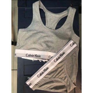 カルバンクライン(Calvin Klein)のカルバンクライン　レディース 上下セット　下着　S～Mサイズ　選択可　グレー(ブラ&ショーツセット)