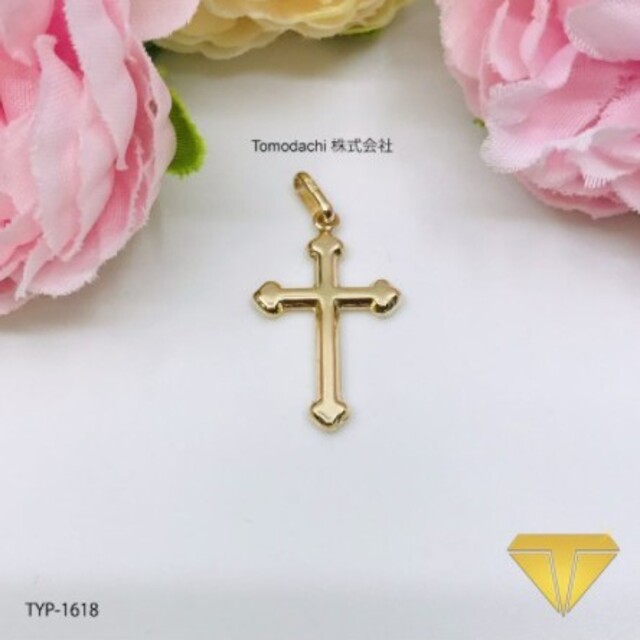 K18YG Small Roman Cross ペンダントトップ