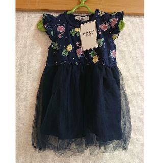 ベベ(BeBe)の定価3456円(3200円+税)スラップスリップ新品タグ付きワンピース80㎝(ワンピース)