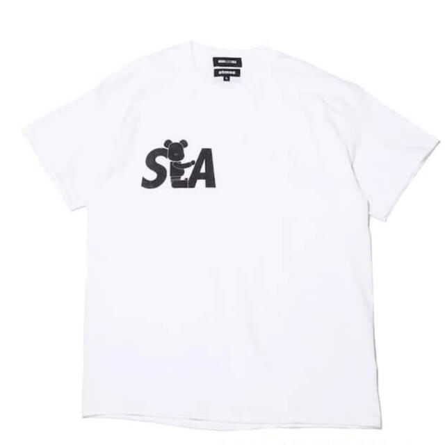 アトモス　ウィンダンシー  ベアブリック　コラボTシャツ白　L