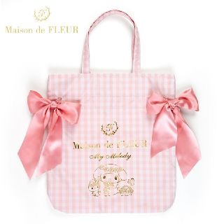 メゾンドフルール(Maison de FLEUR)の新品 完売 Maison de FLEUR マイメロディ リボントートバッグ(トートバッグ)