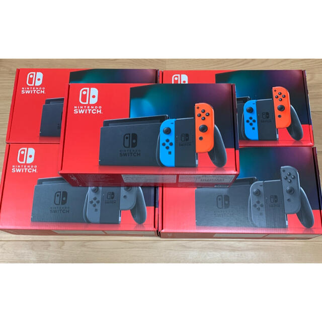 5台セット ネオン3台 グレー2台 Switch スイッチ 本体 新品