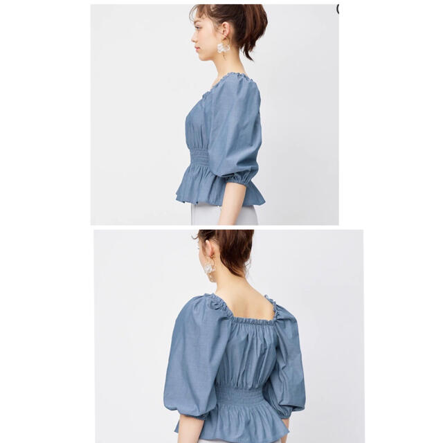 GU - GU ペプラムブラウス(7分袖)オンライン限定サイズ 完売品 新品