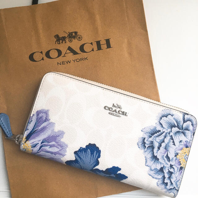 COACH コーチ 長財布　カフェ・ファセット　花柄　ハワイ購入品　新品未使用！