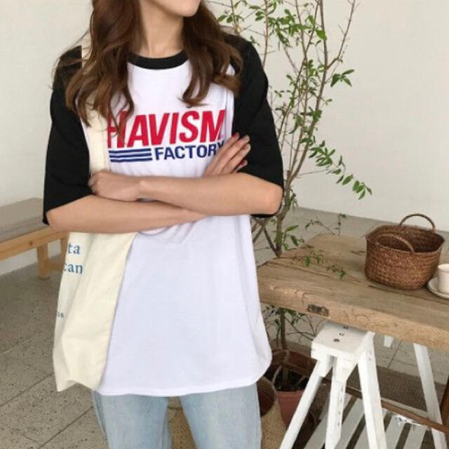 韓国風 ビックシルエットtシャツ 可愛いロゴ入り 体型カバー ペアルック Lの通販 By Miiiiwa24 S Shop ラクマ