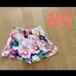 ボンポワン(Bonpoint)の花柄 ショートパンツ　ハッカベビー　80サイズ(パンツ)