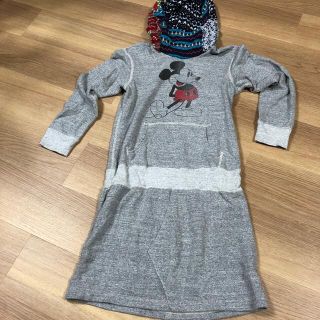 デニムダンガリー(DENIM DUNGAREE)のデニム&ダンガリー　ミッキーワンピース　150(ワンピース)