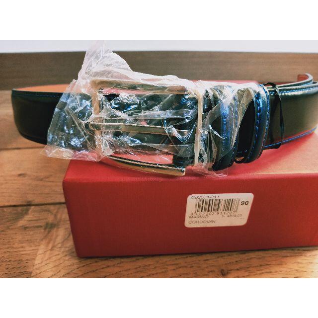 JOHN LOBB(ジョンロブ)の未使用 送料無料 carmina カルミーナ コードバン ベルト 袋 箱付き メンズのファッション小物(ベルト)の商品写真