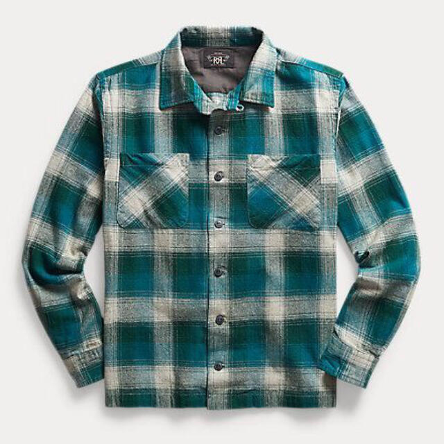 新品*RRL*プラッド ブラッシュド キャンプ シャツ*L* ダブルアールエル