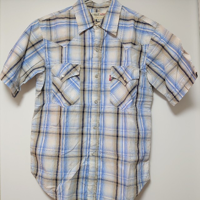 Levi's(リーバイス)のLevi's 半袖 チェックシャツ Mサイズ ほぼ未使用品 メンズのトップス(シャツ)の商品写真