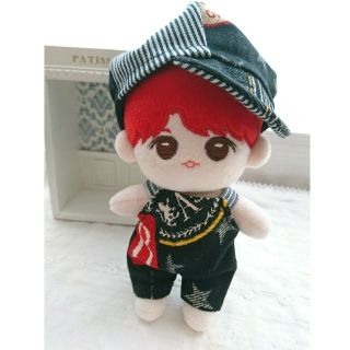 BTS Kpop ぬいちゃん 服 キャスケット＆サロペット(ぬいぐるみ)