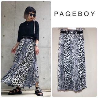 ページボーイ(PAGEBOY)のPAGEBOY パイソンヒョウキリカエスカート　プリーツ(ロングスカート)