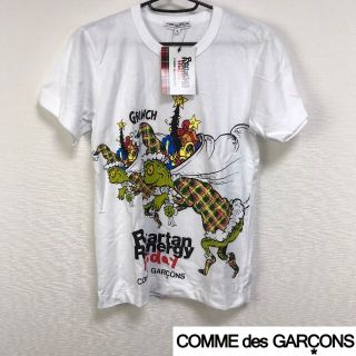 コムデギャルソン(COMME des GARCONS)の新品 コムデギャルソン 半袖Tシャツ レディース ホワイト サイズS タグ付(Tシャツ(半袖/袖なし))