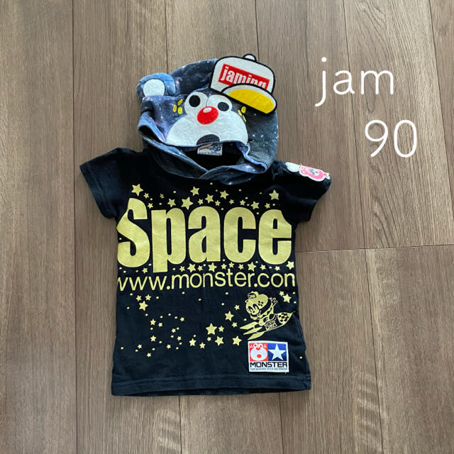 JAM(ジャム)のjam☆90☆スペースフーディTシャツ☆ブラック キッズ/ベビー/マタニティのキッズ服男の子用(90cm~)(Tシャツ/カットソー)の商品写真