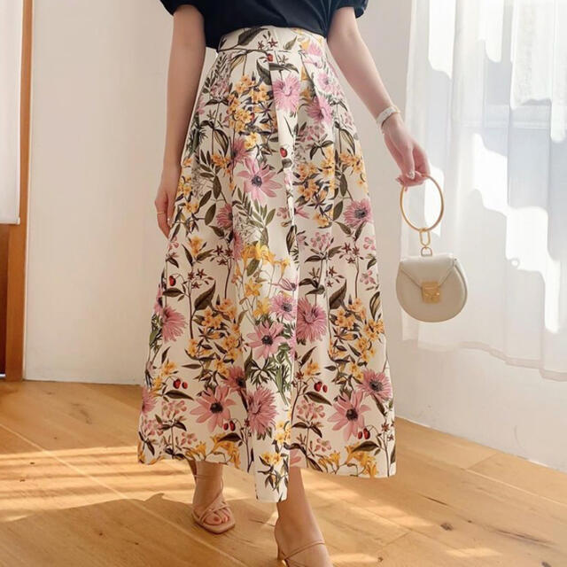 flower tuck skirt ENEUレディース