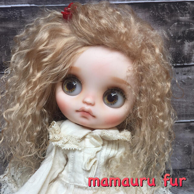 blythe _wm-127メープルベージュ✨ミディサイズチベットラムウィッグ