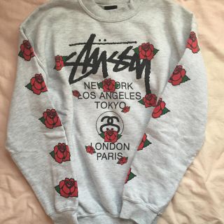 ステューシー(STUSSY)のローズ柄 ステューシー スウェット(トレーナー/スウェット)