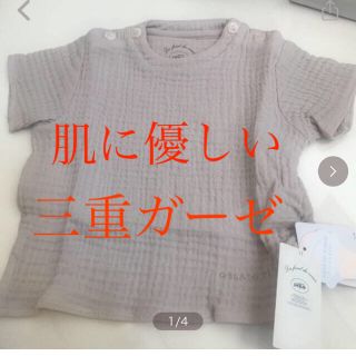 ジェラートピケ(gelato pique)のジェラートピケ  ベージュ　80 柔らかな天然素材　三重ガーゼ(Tシャツ/カットソー)