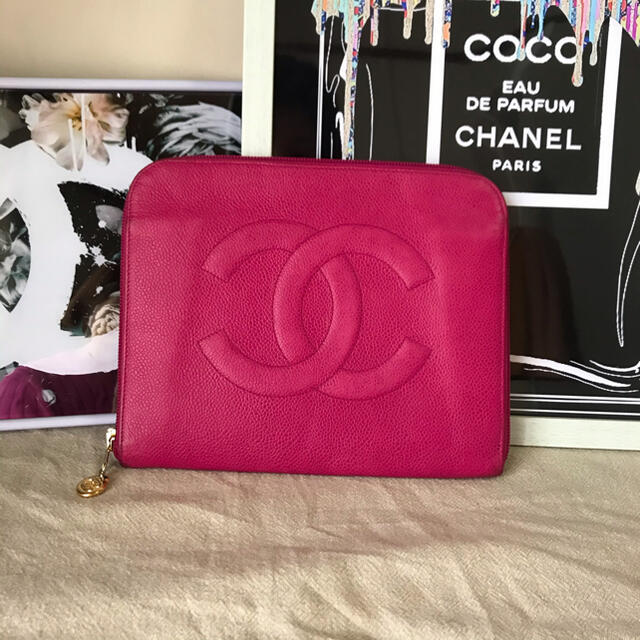 専用★CHANEL 【30番台】キャビアスキン デカココ フラップウォレット