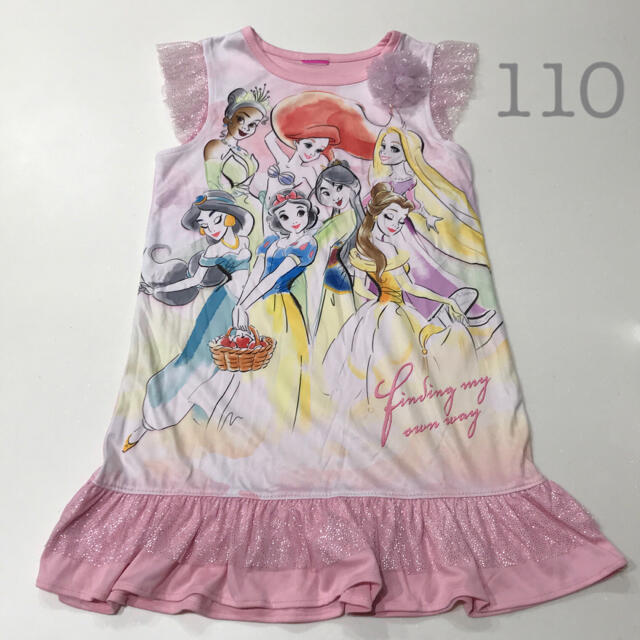 ディズニープリンセス　ワンピース　110cm キッズ/ベビー/マタニティのキッズ服女の子用(90cm~)(ワンピース)の商品写真