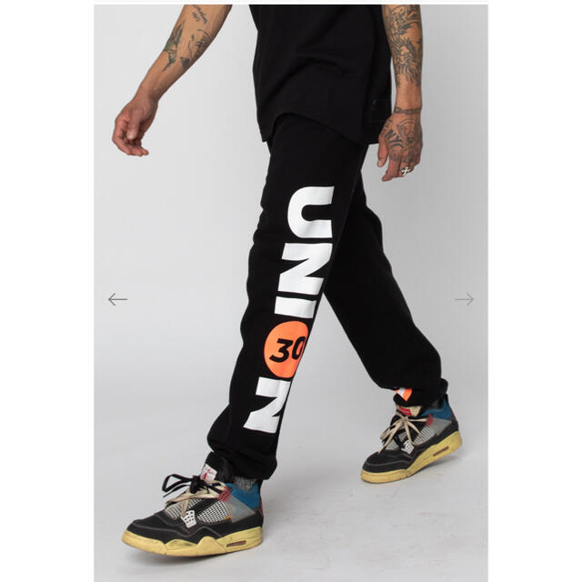 Supreme(シュプリーム)のUNION GYM PANT M BLACK ユニオン スウェットパンツ 30 メンズのパンツ(その他)の商品写真