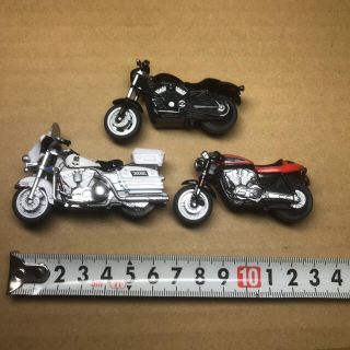 ハーレーダビッドソン(Harley Davidson)のハーレーダビッドソン ミニチュア   ミニカー  3種3台セット　はずみ車付(ミニカー)