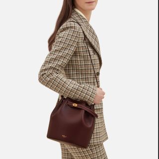 Mulberry マルベリー Abbey 巾着 ショルダーバッグ ブラック