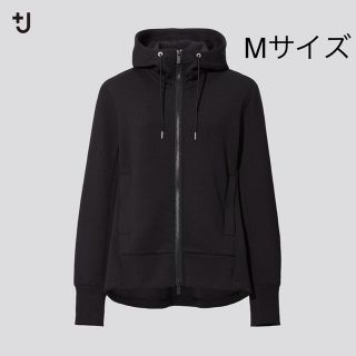 ユニクロ(UNIQLO)のドライスウェットフルジップパーカ　UNIQLO +J ブラックM(パーカー)