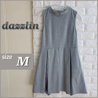 ダズリン(dazzlin)のdazzlinダズリン バックリボンノースリーブワンピース M ライトグレー(ひざ丈ワンピース)