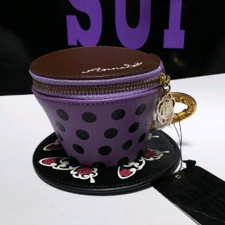 アナスイ(ANNA SUI)の限定値下げ レア　新品　未使用　タグ付 小物ケース カップ型　ドット柄　紫(その他)