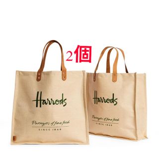 ハロッズ(Harrods)の売切れ　イギリス　ハロッズ　HARRODS トートバッグ 2個セット(トートバッグ)