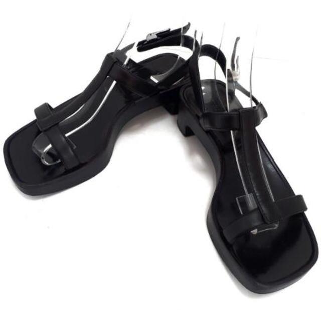 セルジオロッシ サンダル 36 1/2 黒 レザー | loneoakpoint.com