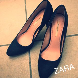 ザラ(ZARA)の値下げ！ZARA☆パンプス☆グリーン☆緑(ハイヒール/パンプス)